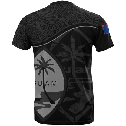 Guam T Shirts Guam Flag Black A02