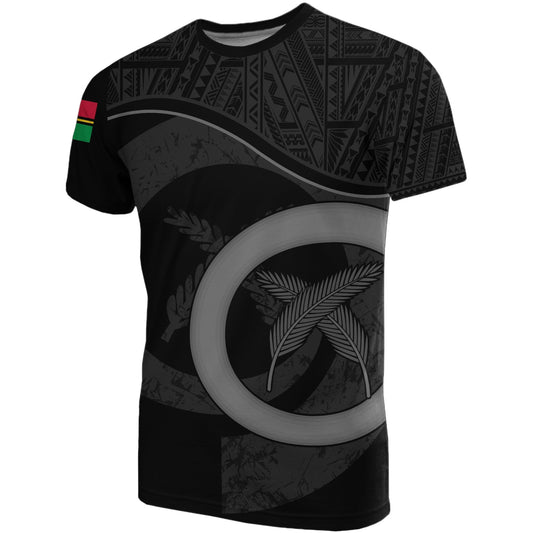 Vanuatu T-Shirts - Vanuatu Flag Black - A02