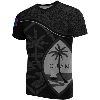 Guam T Shirts Guam Flag Black A02