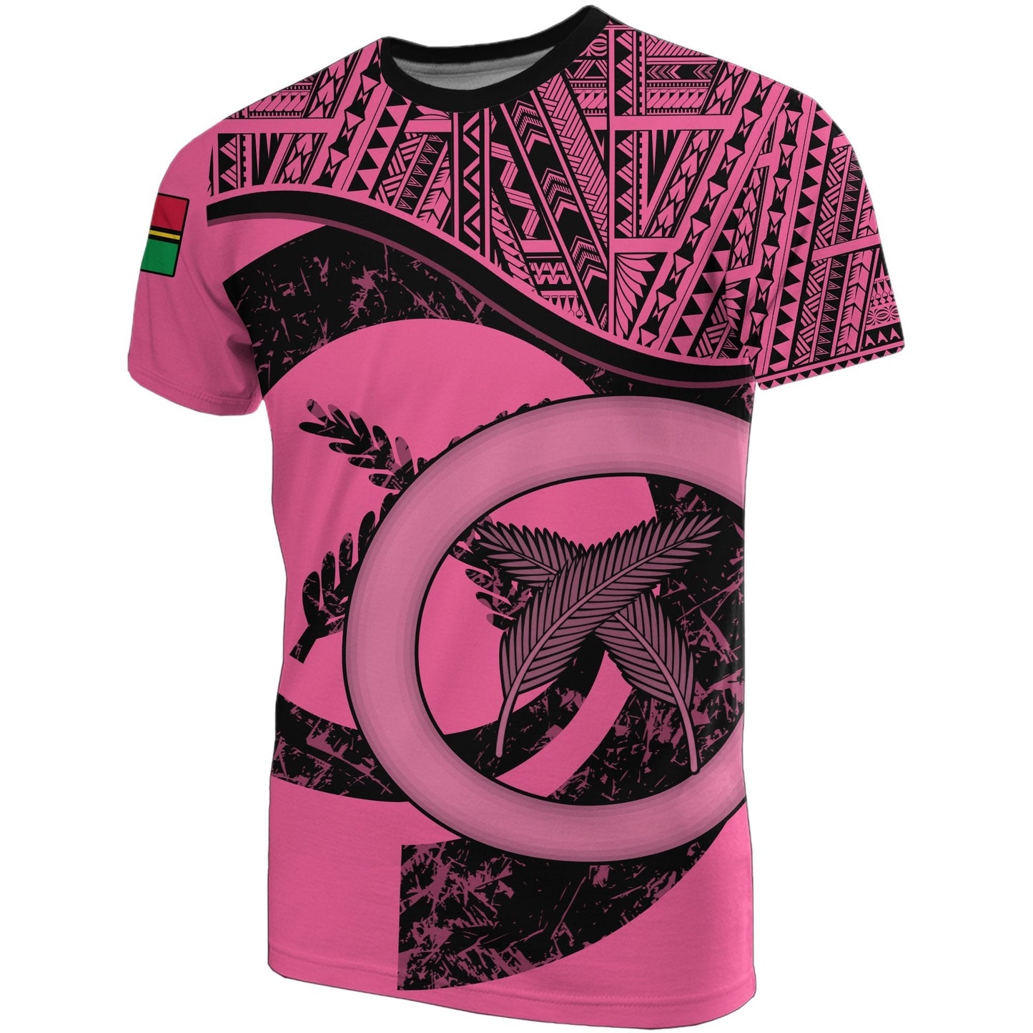 Vanuatu T-Shirts - Vanuatu Flag Pink - A02