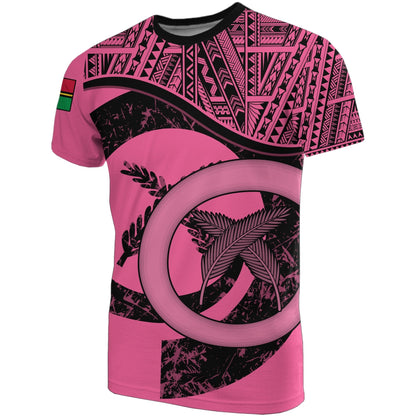 Vanuatu T-Shirts - Vanuatu Flag Pink - A02