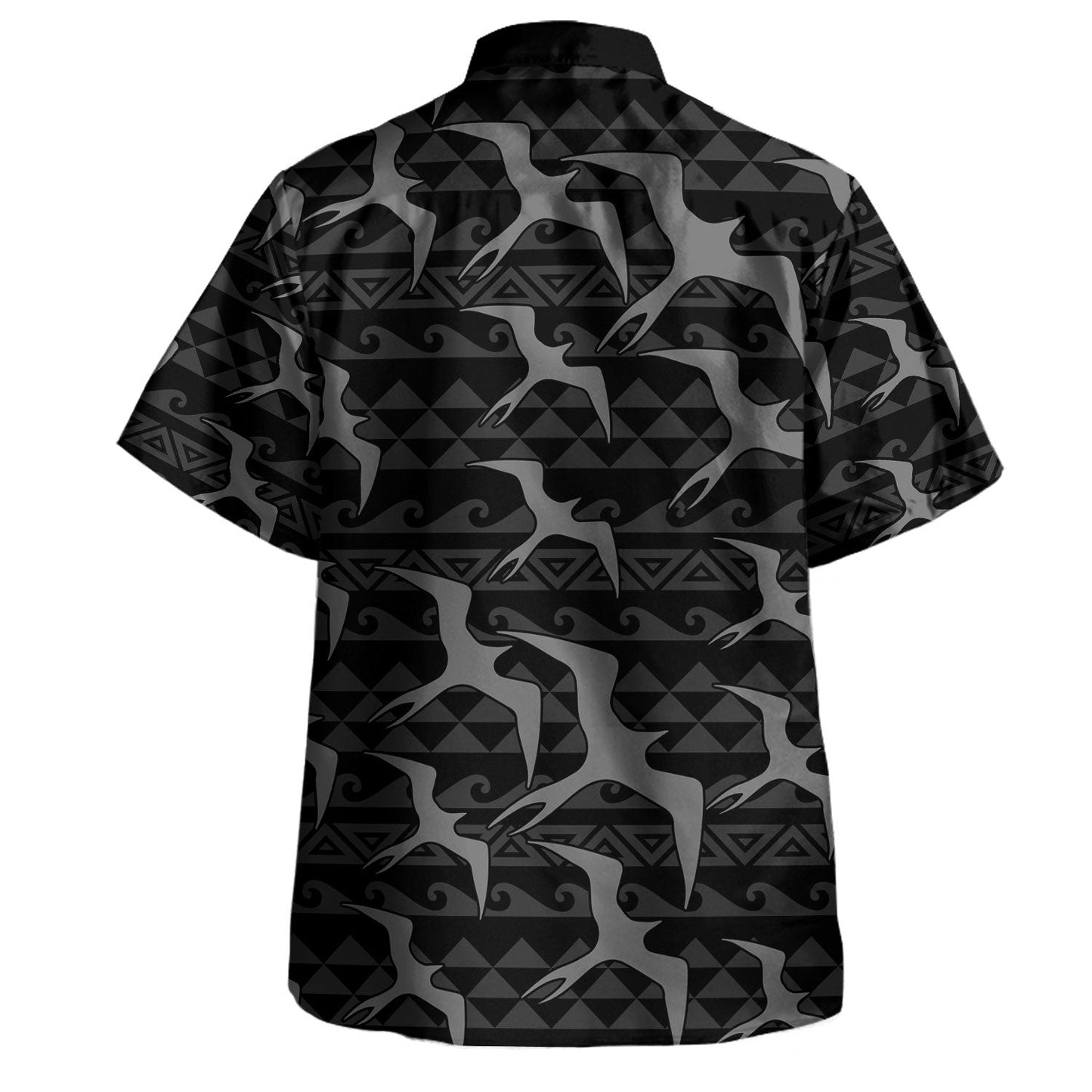 Hawaii Hawaiian Shirt Tribal Polynesia Iwa Bird Pattern Short Sleeve Shirt