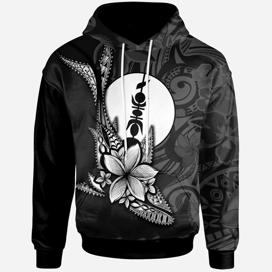 New Caledonia Custom Personalised Hoodie Fish With Plumeria Flowers Style