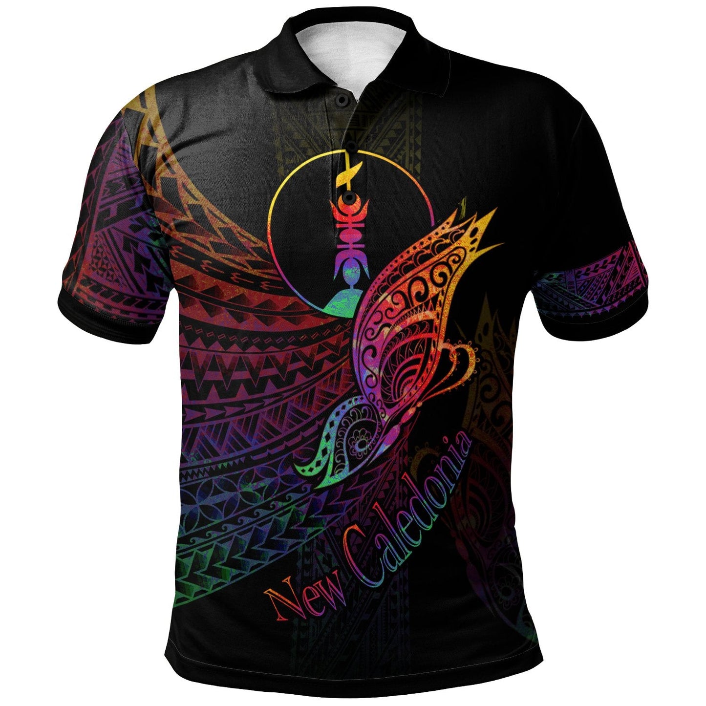 New Caledonia Polo Shirt - Butterfly Polynesian Style