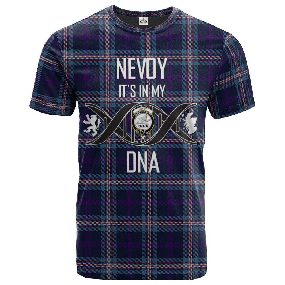 Printivon Nevoy Clan DNA In Me Tartan Crest T Shirt