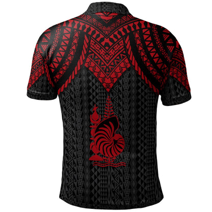New Caledonia Polo Shirt - Polynesian Armor Style Red