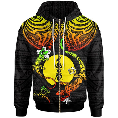 New Caledonia Zip Up Hoodie Lizard Good Chest