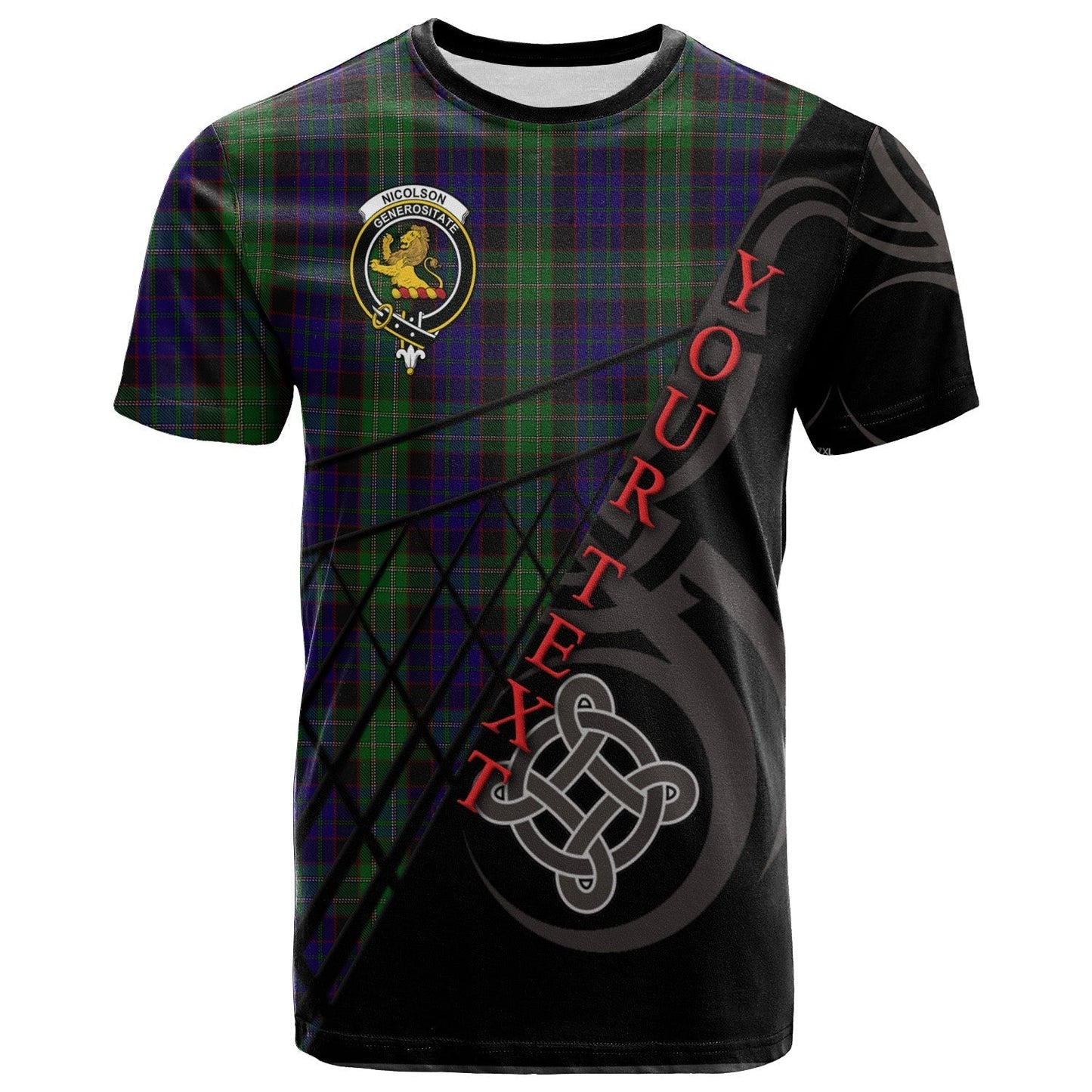 Printivon Nicolson Green Hunting T Shirt Pattern Celtic 