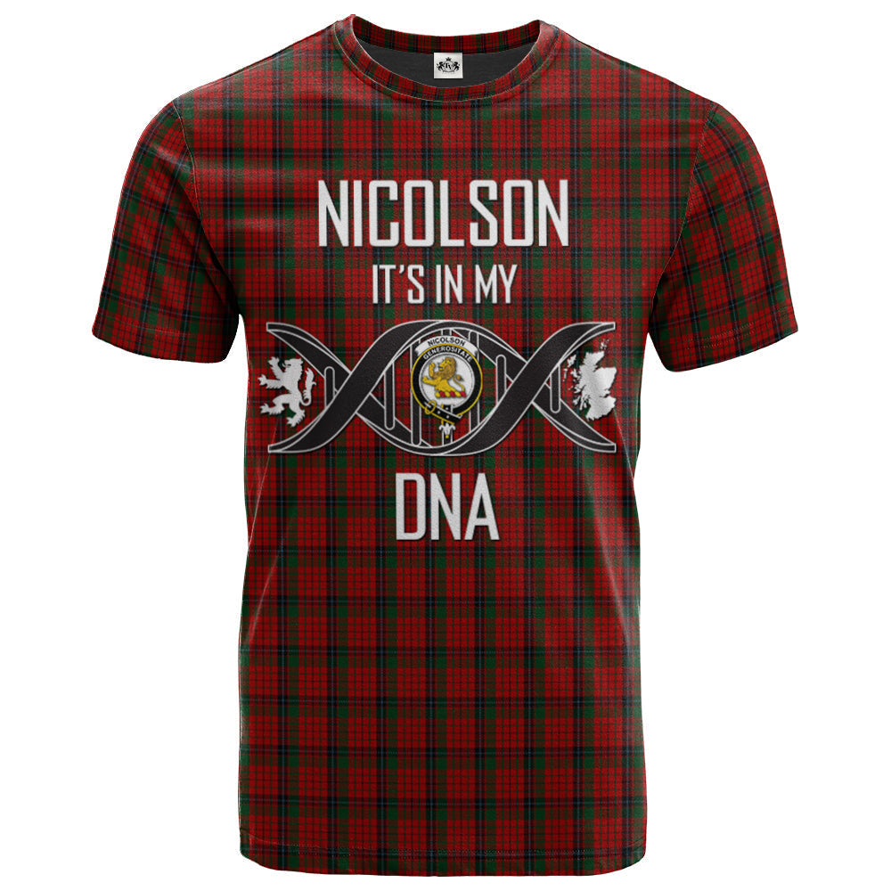 Printivon Nicolson (MacNicol) 02 Clan DNA In Me Tartan Crest T Shirt