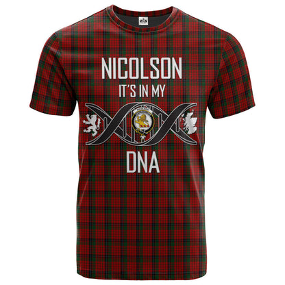 Printivon Nicolson (MacNicol) 02 Clan DNA In Me Tartan Crest T Shirt