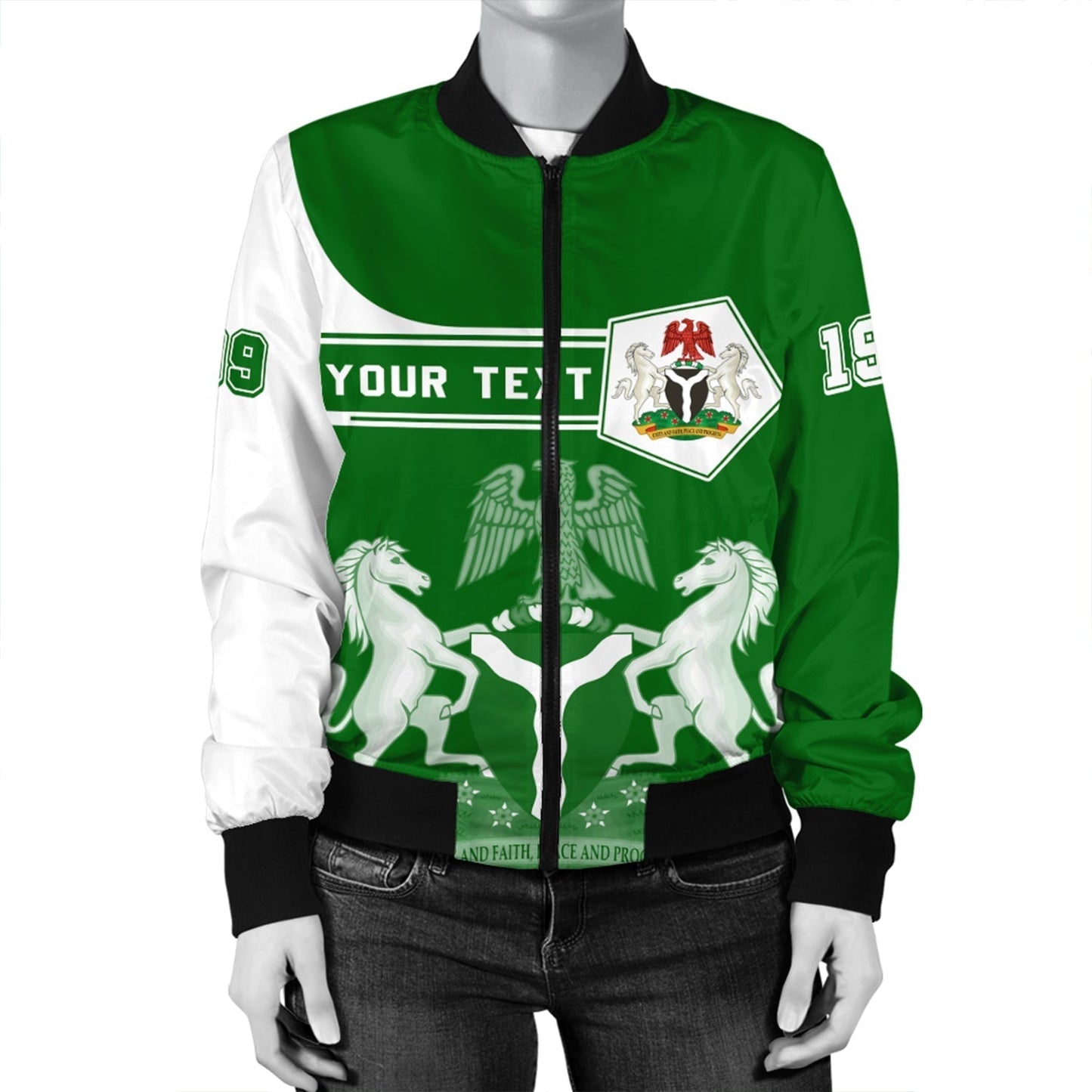 Jacket Personalized Nigeria Bomber Jacket Pentagon Style