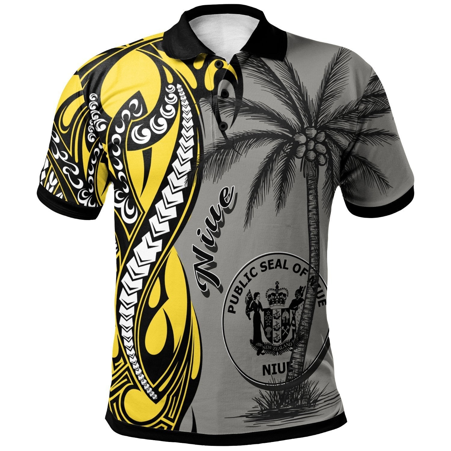 Niue Polo Shirt - Classical Coconut Tree