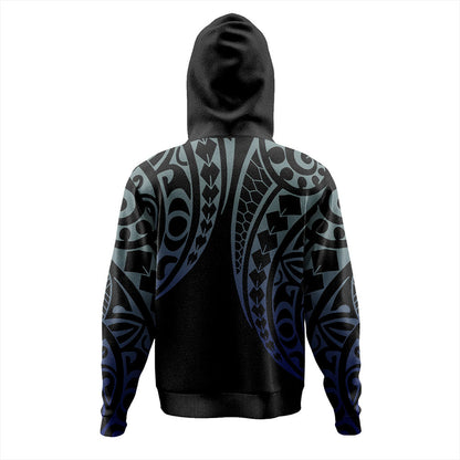 Northern Mariana Islands Hoodie Kakau Style Blue Hoodie