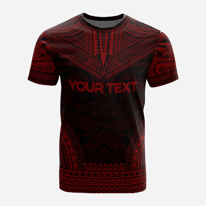 Northern Mariana Island Custom Personalised T Shirt Northern Mariana Island Seal Polynesian Chief Tattoo Red Version