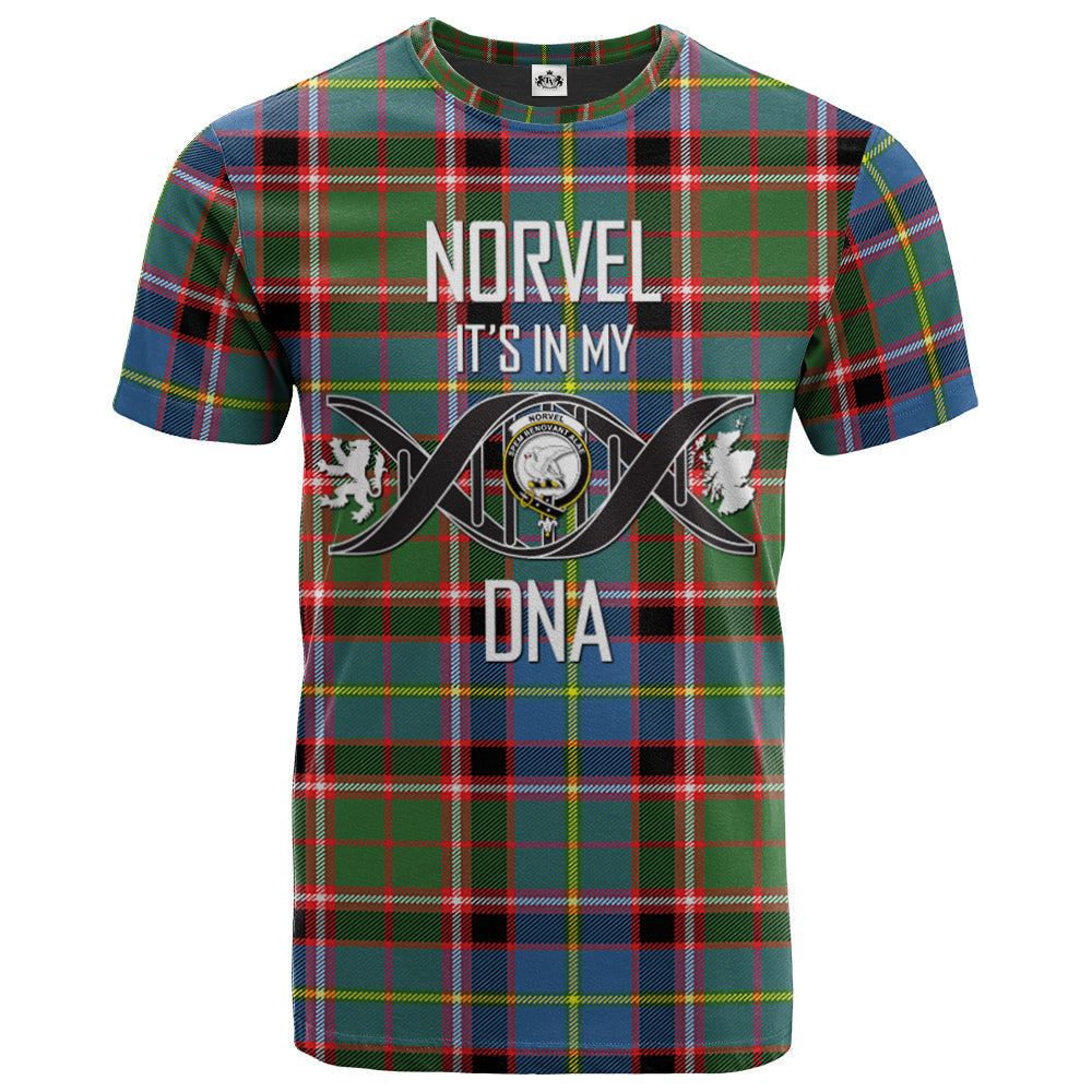 Printivon Norvel Clan DNA In Me Tartan Crest T Shirt