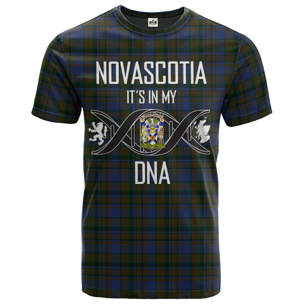 Printivon NovaScotia District 02 Clan DNA In Me Tartan Crest T Shirt
