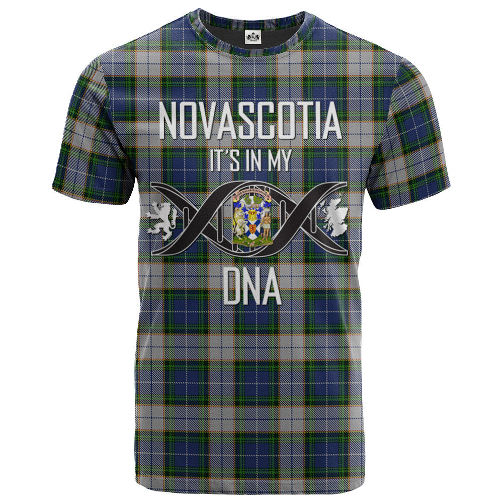 Printivon NovaScotia District Dress Clan DNA In Me Tartan Crest T Shirt