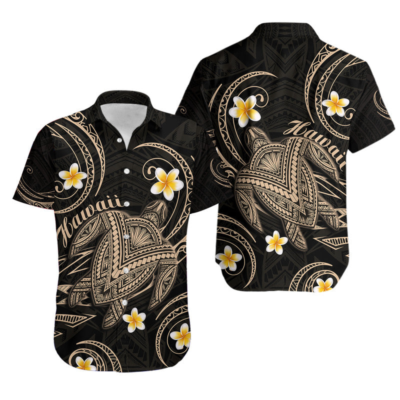 Hawaiian Turtle Plumeria Mixed Polynesian Hawaiian Shirt Nude Style