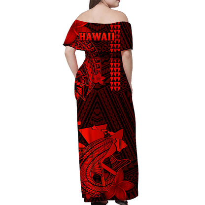 custom-personalised-hawaii-combo-dress-and-hawaiian-shirt-kakau-kanaka-maoli-combine-polynesian-shark-ver06