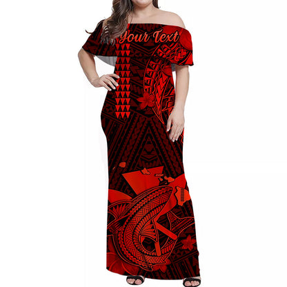 custom-personalised-hawaii-combo-dress-and-hawaiian-shirt-kakau-kanaka-maoli-combine-polynesian-shark-ver06