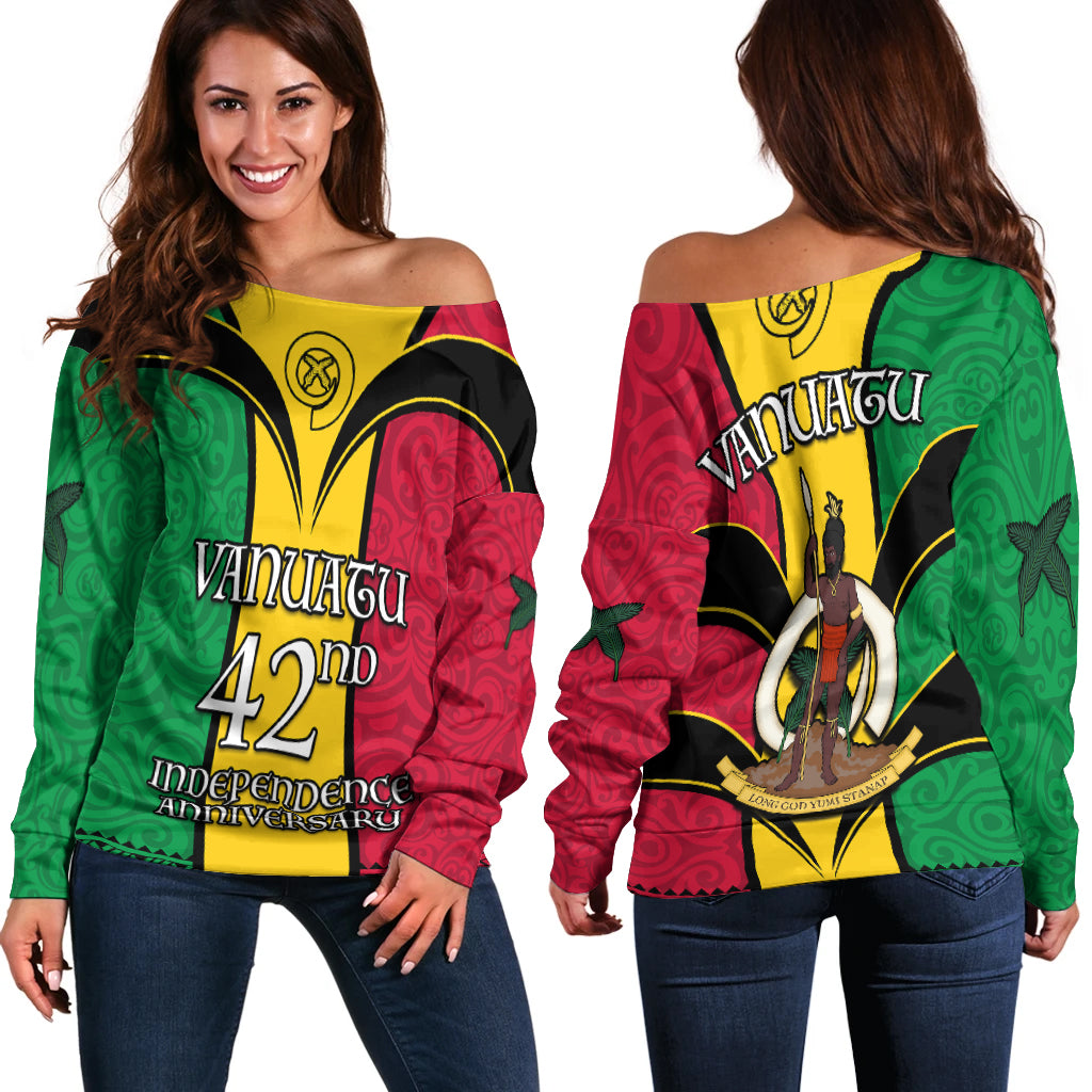 Vanuatu 1980 Off Shoulder Sweater Vanuatuan Independence Day