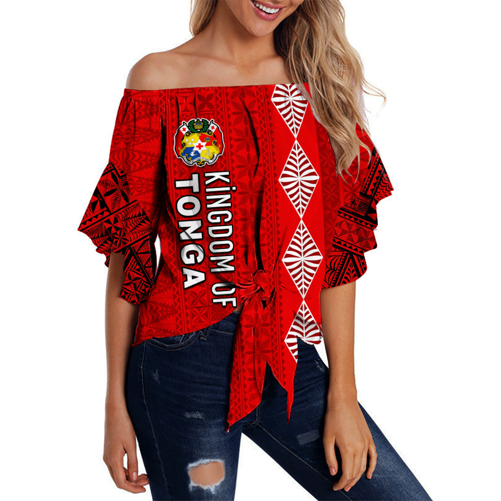 Kingdom of Tonga Off Shoulder Waist Wrap Top