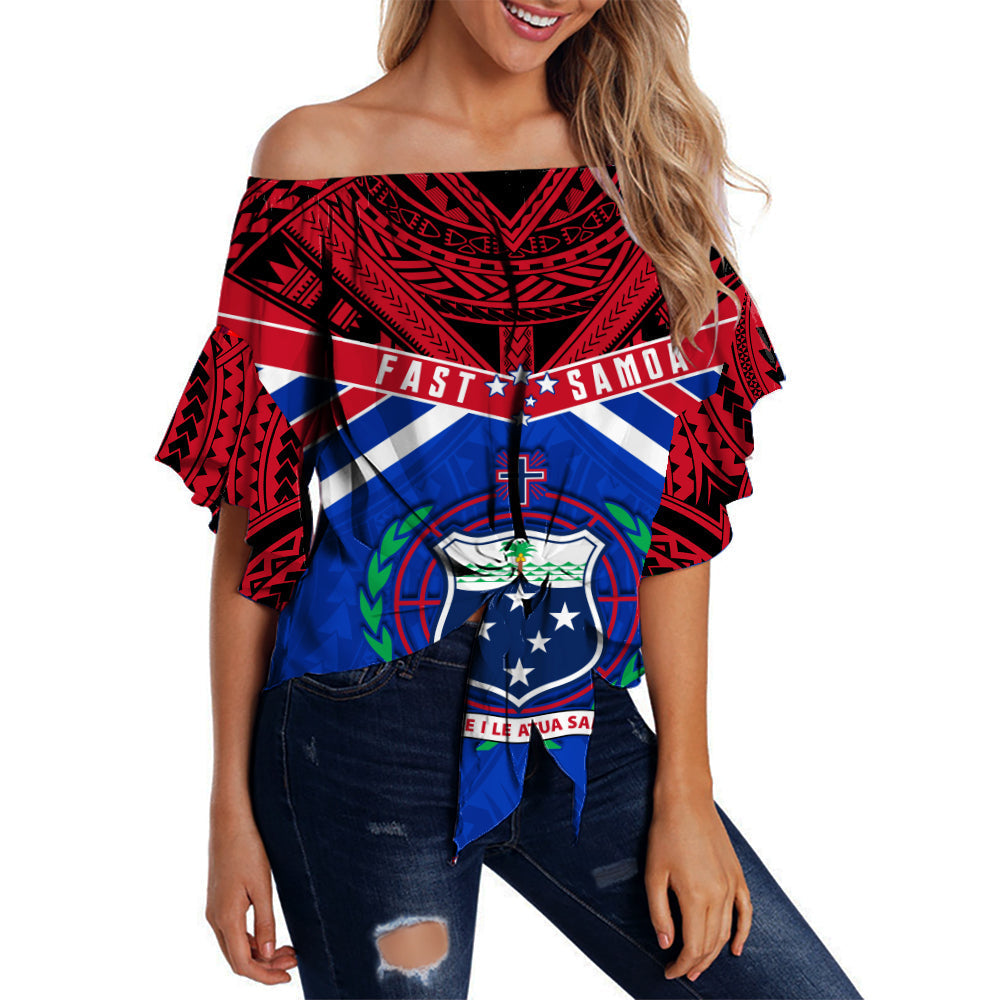 F.A.S.T Samoa Off Shoulder Waist Wrap Top Forever