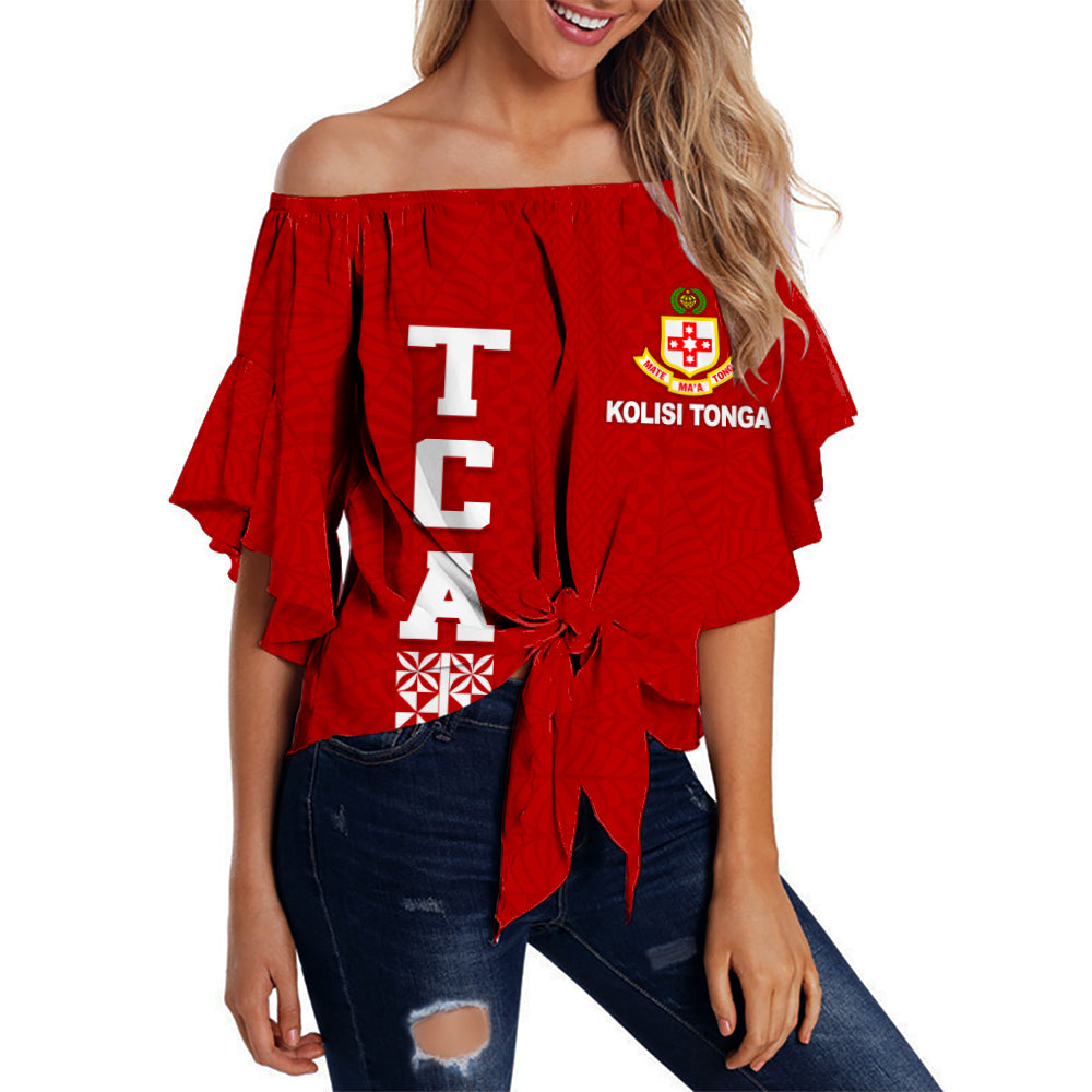 Kolisi Tonga Off Shoulder Waist Wrap Top - TCA