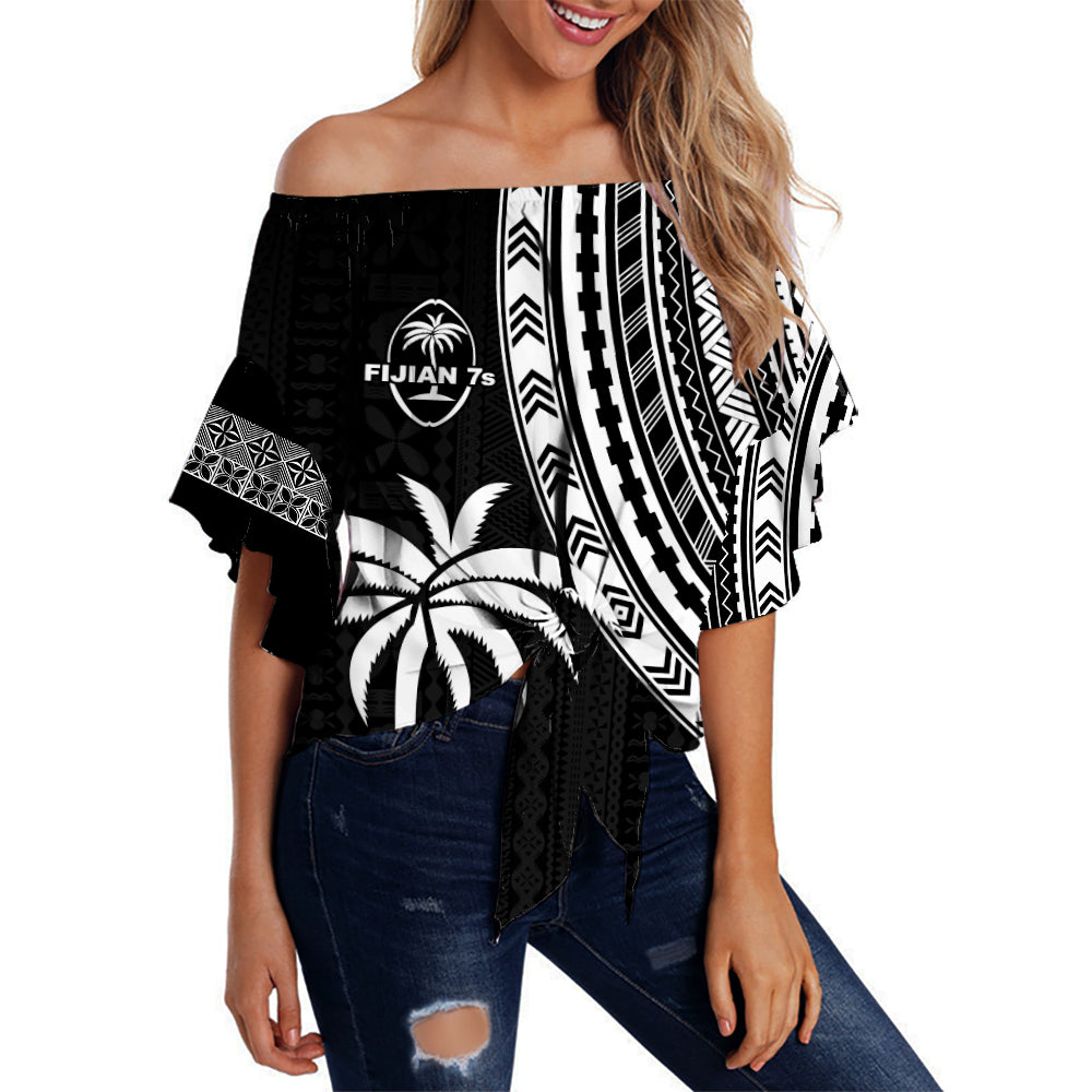 Fiji Rugby Sevens Off Shoulder Waist Wrap Top Fijian 7s Tapa Polynesian