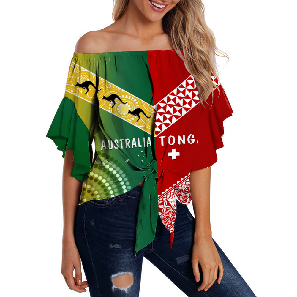 Australia and Tonga Off Shoulder Waist Wrap Top Version Special