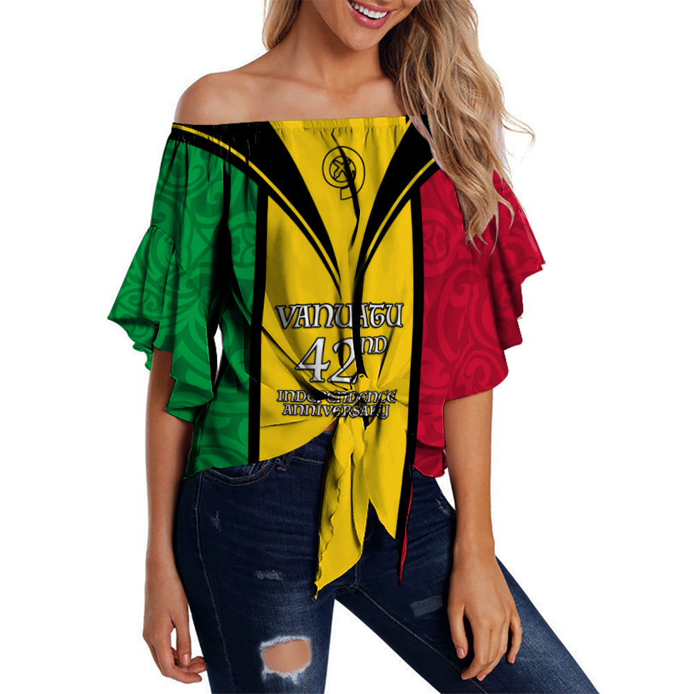 Vanuatu 1980 Off Shoulder Waist Wrap Top Vanuatuan Independence Day