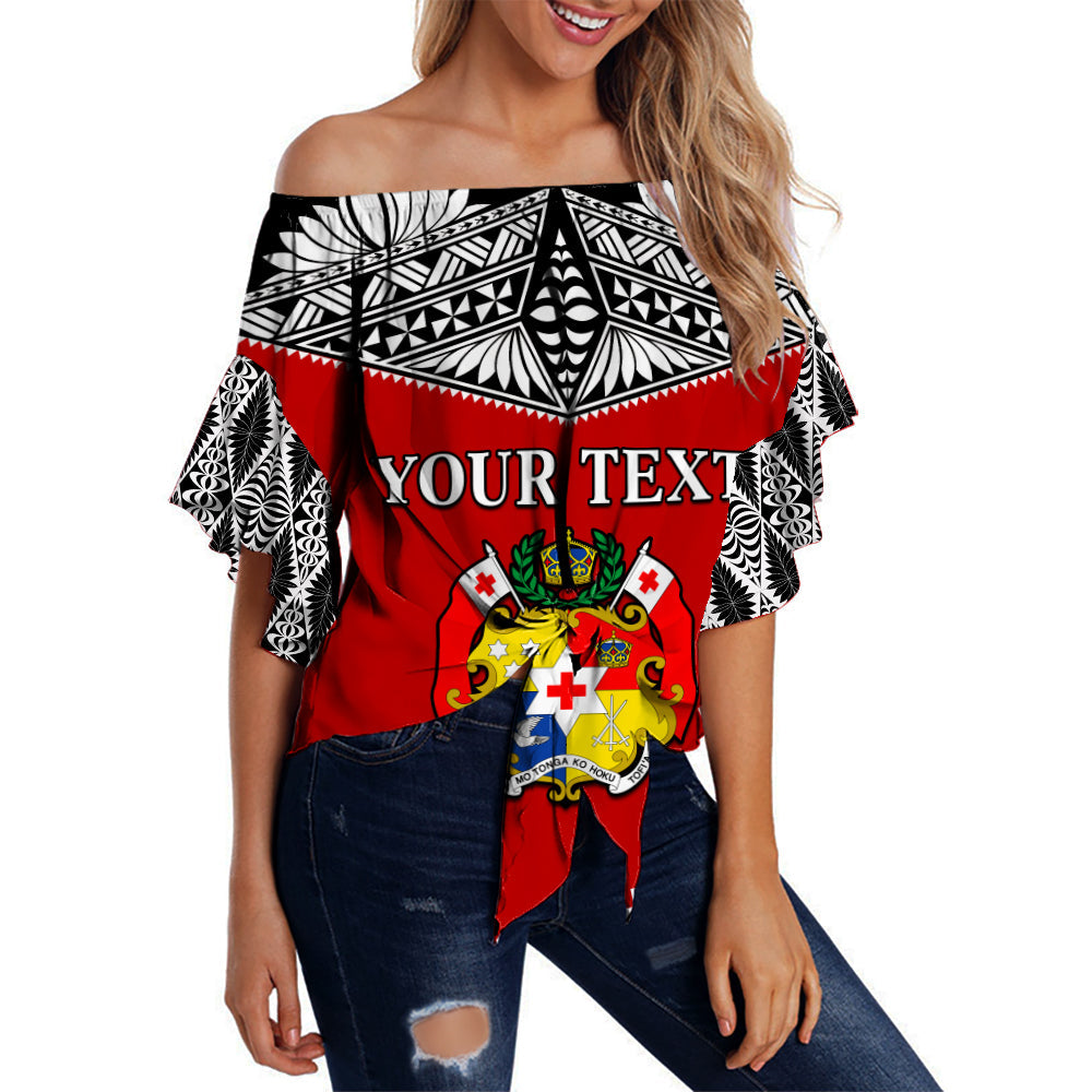 (Custom Personalised) Tonga Off Shoulder Waist Wrap Top Simple