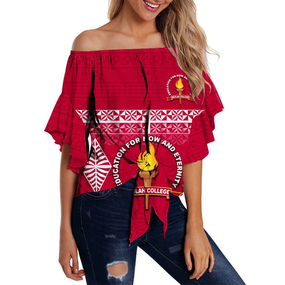 Beulah College Off Shoulder Waist Wrap Top Ngatu Pattern Tonga
