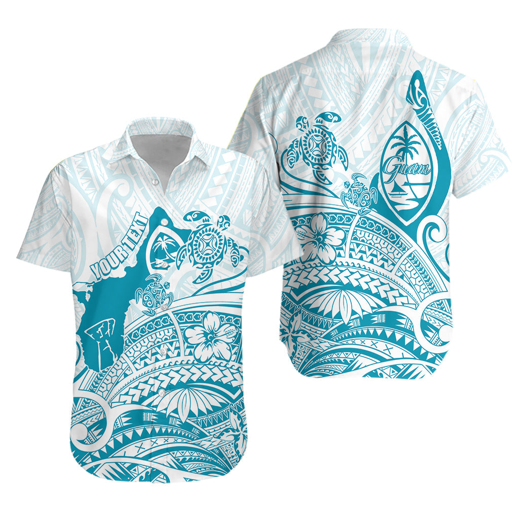 Custom Personalized Guam Hawaiian Shirt Ocean and Turtle Simple Style