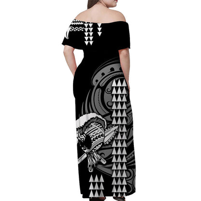 Hawaiian Matching Outfits For Couples Hawaii Polynesian Warrior Kakau Combo Dress And Shirt White