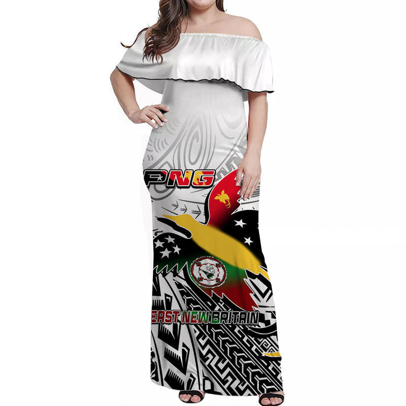 Papua New Guinea And East New Britain Province Off Shoulder Long Dress