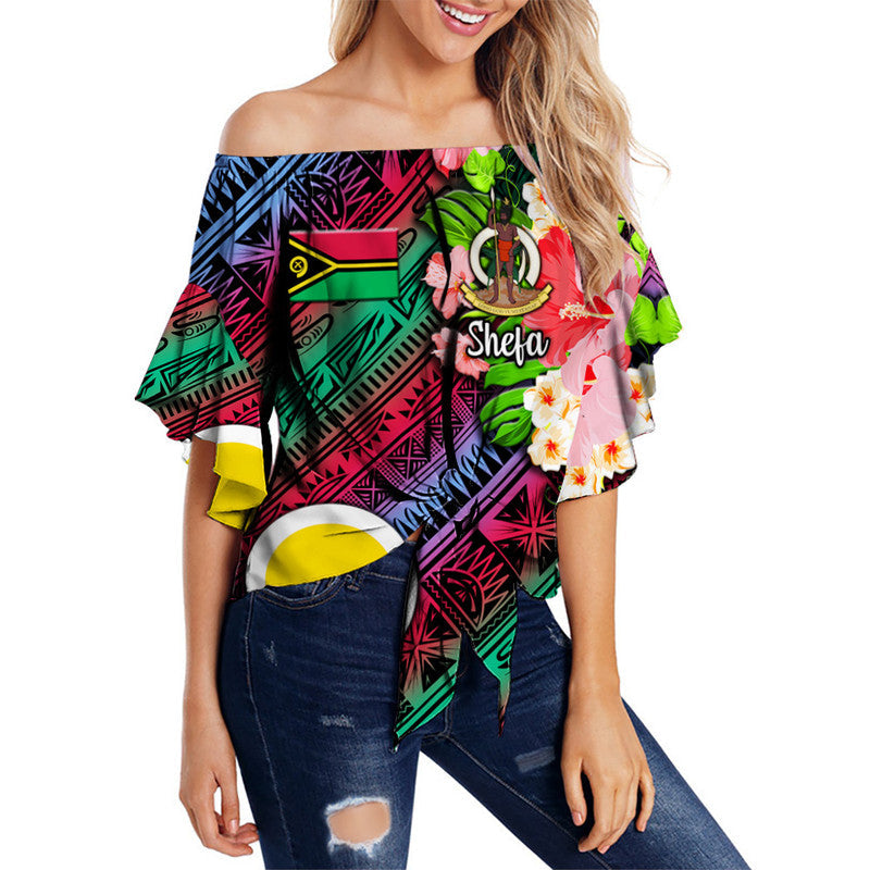Vanuatu Shefa Off Shoulder Waist Wrap Top Independence Be Proud