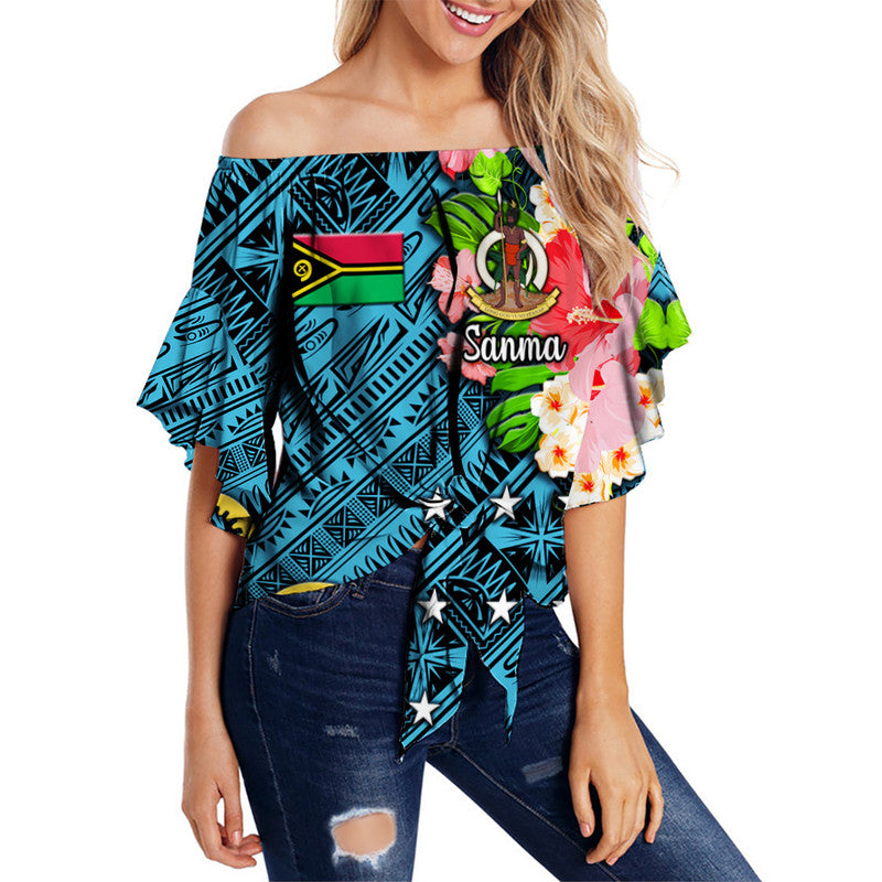 Vanuatu Sanma Off Shoulder Waist Wrap Top Independence Be Proud