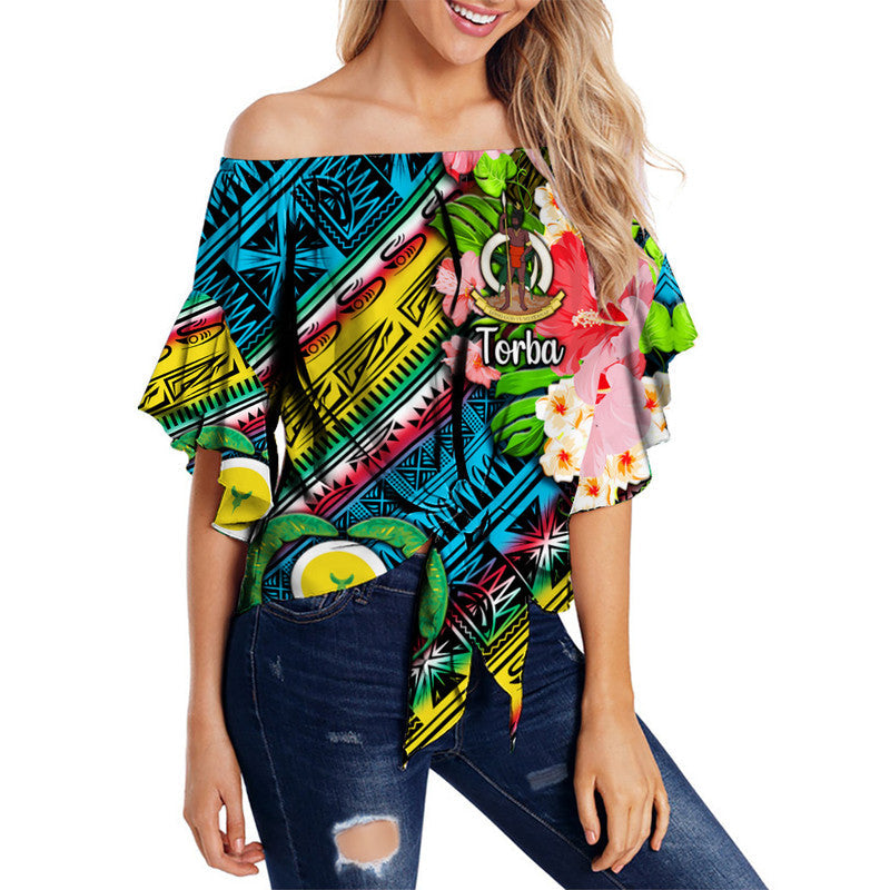 Vanuatu Torba Off Shoulder Waist Wrap Top Independence Be Proud