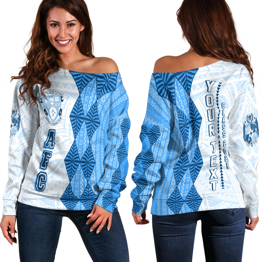 (Custom Personalize) Tonga Kolisi Apifo'ou Off Shoulder Sweater Simple Tapa