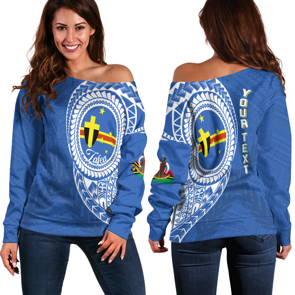 (Custom Personalised) Vanuatu Tafea Province Off Shoulder Sweater Tafea Emblem