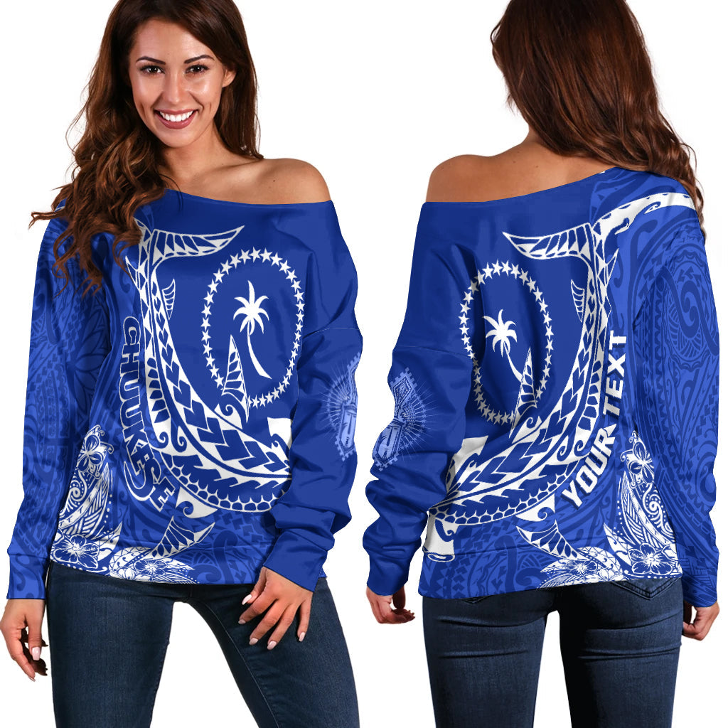(Custom Personalised) FSM Chuuk Hammerhead Shark Off Shoulder Sweater Proud Chuukese
