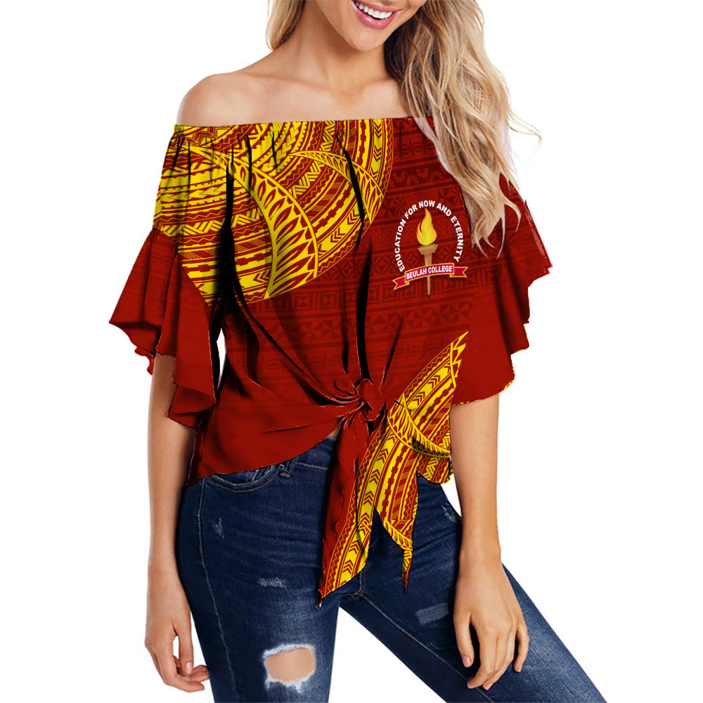 Tonga Kolisi Beulah Off Shoulder Waist Wrap Top BAC We Are One