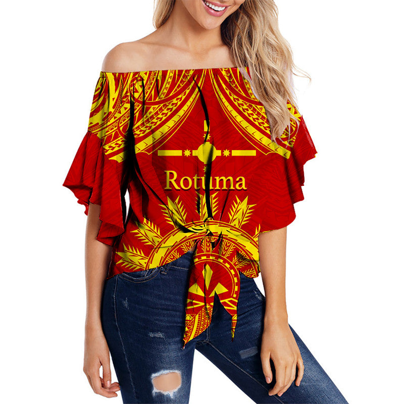 Rotuma Fiji Bula Off Shoulder Waist Wrap Top