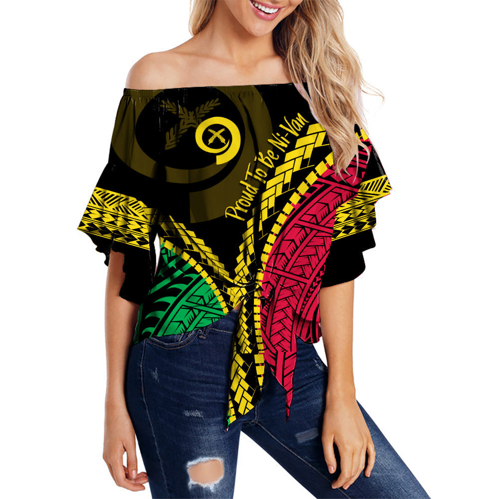 Vanuatu Off Shoulder Waist Wrap Top Proud Ni - Van Special Version