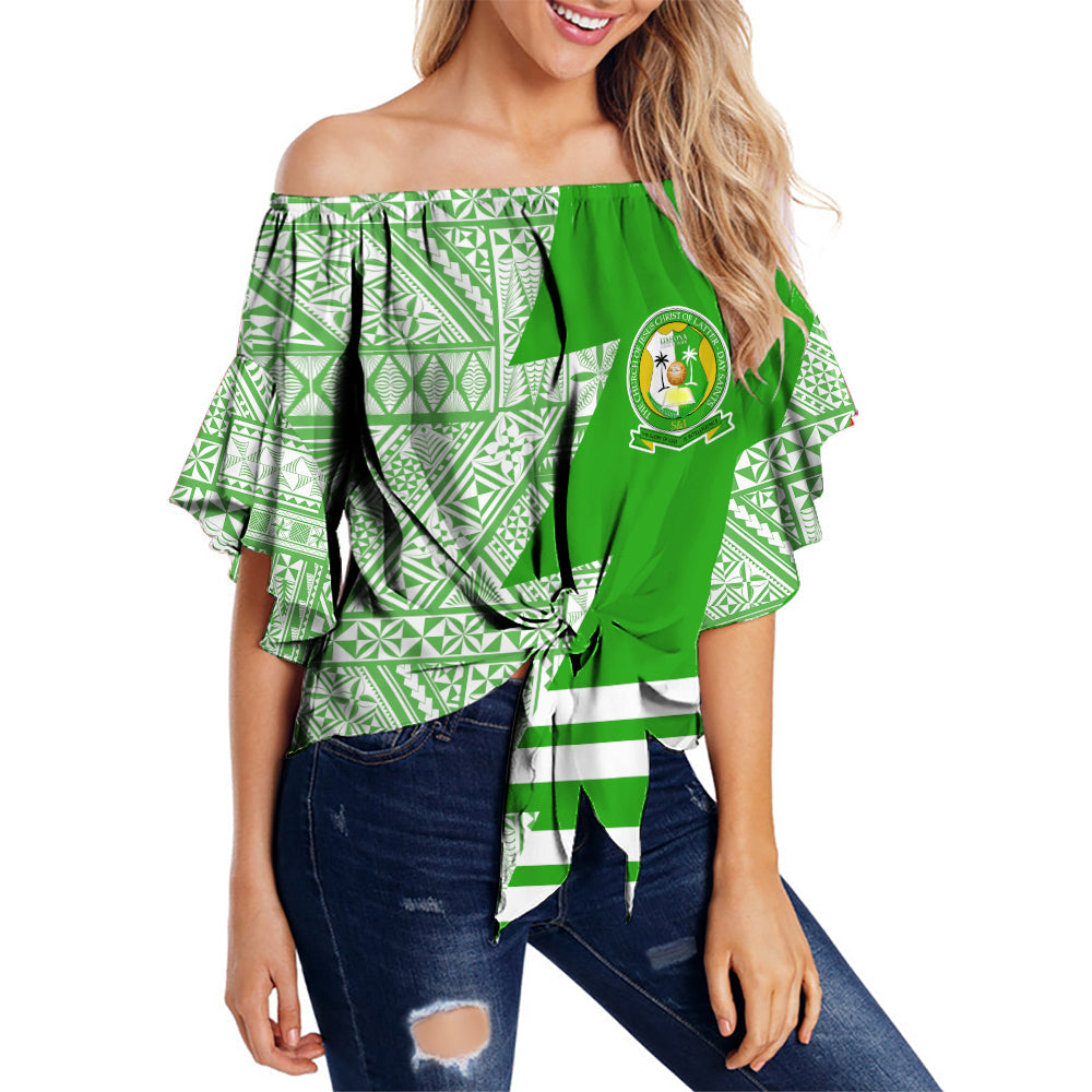 Tonga Liahona High School LHS Motto Off Shoulder Waist Wrap Top
