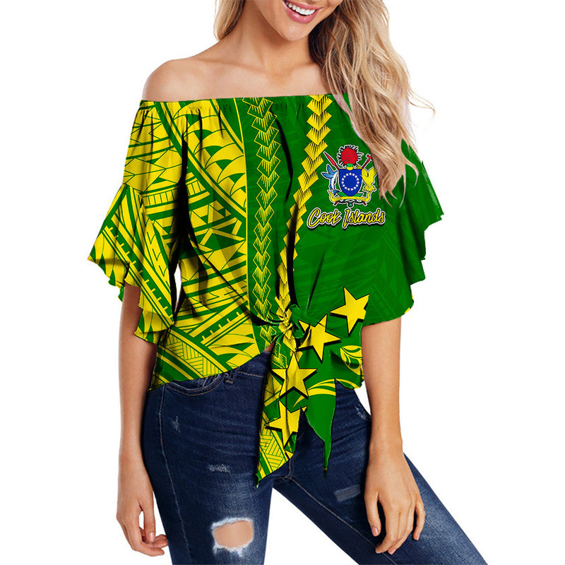 Cook Islands Polynesian Off Shoulder Waist Wrap Top