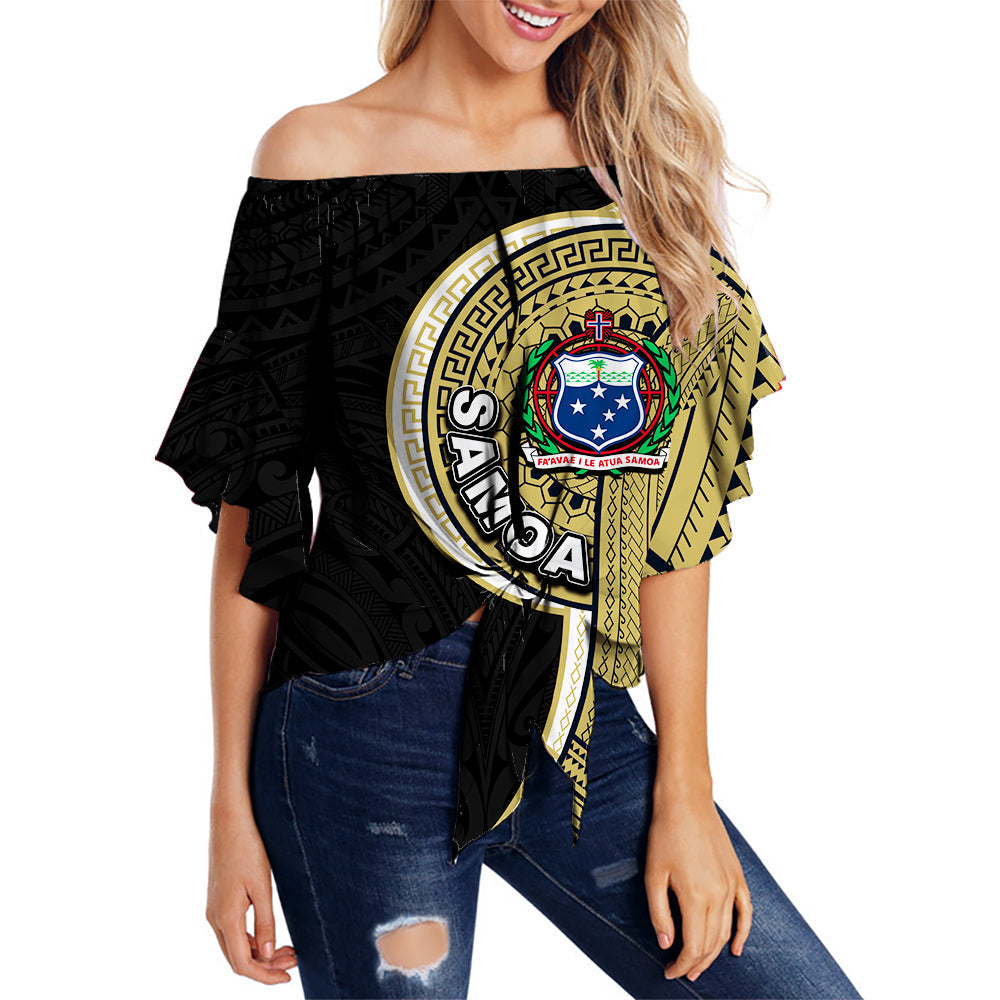 Samoa Independence Day Tribal Tattoo Shoulder Waist Wrap Top No.2