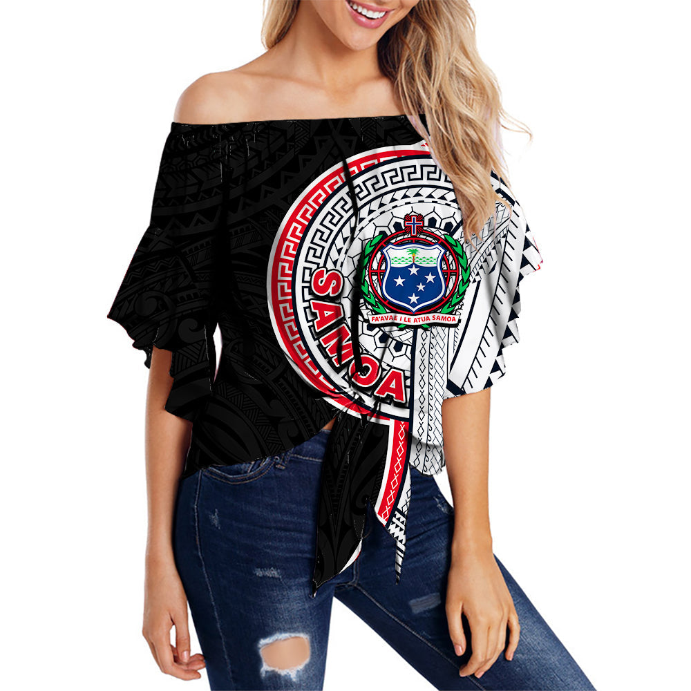Samoa Tribal Tattoo Shoulder Waist Wrap Top No.4