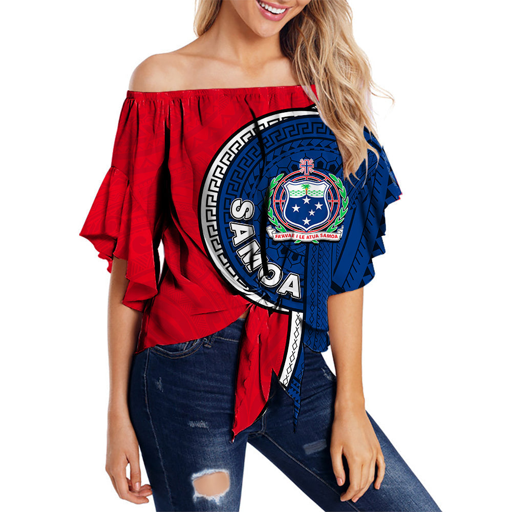 Samoa Tribal Tattoo Shoulder Waist Wrap Top No.1